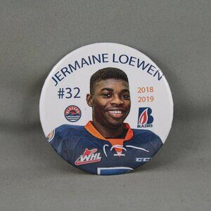 Kamloops Blazers Pin (Retro) - Jermaine Loewen 32 - Celluloid Pin